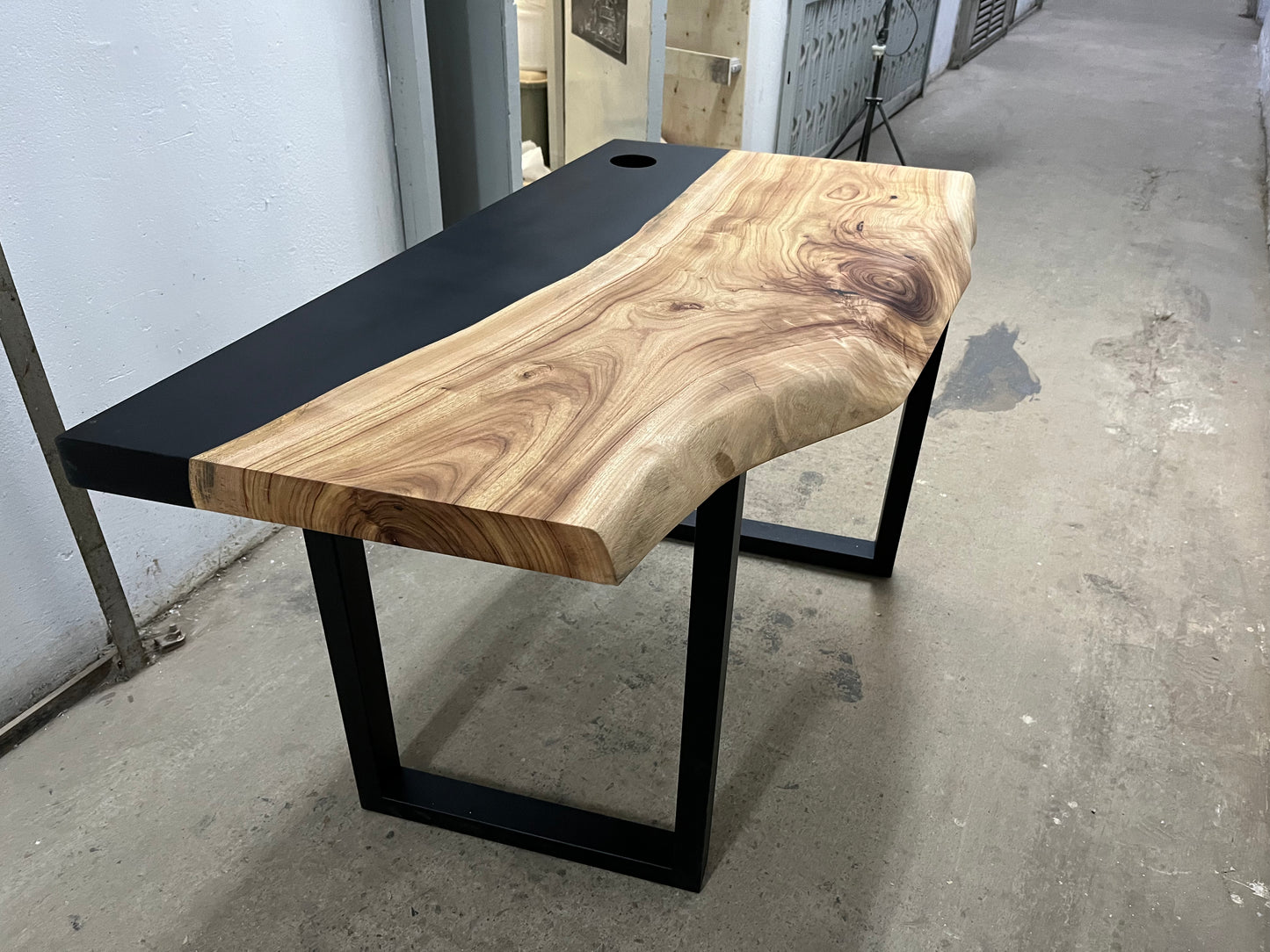 Epoxy Resin Table with Local Camphor Wood