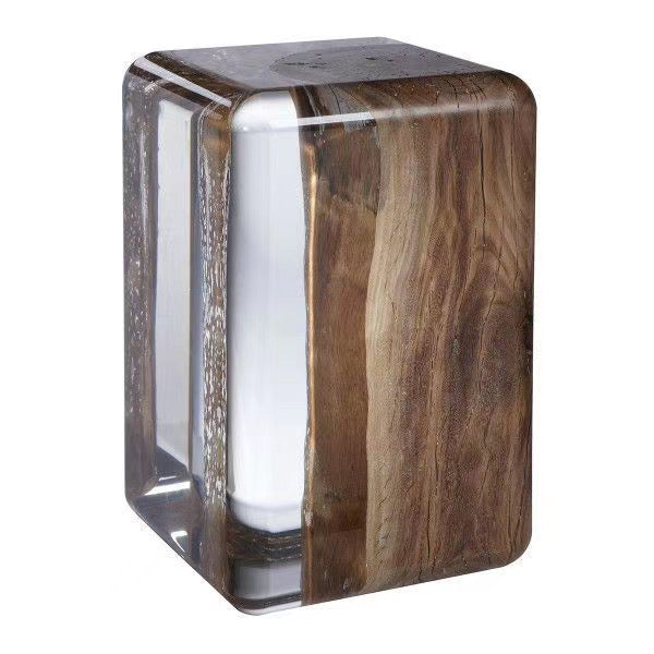 Wood Stump Clear Resin Stool